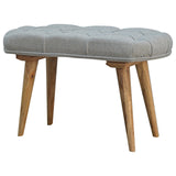 Deep Button Grey Tweed Bench-3