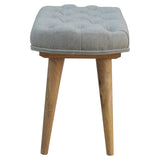 Deep Button Grey Tweed Bench-7