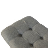 Curved Grey Tweed Bench-9