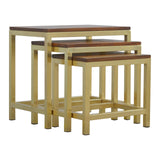 Chunky Gold Stool Set of 3-5