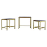 Chunky Gold Stool Set of 3-2