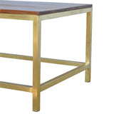 Rectangle Gold Coffee Table-4