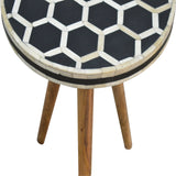 Bone Inlay Tripod Stool-1