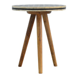 Bone Inlay Tripod Stool-5