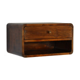 Chestnut Curve Floating Bedside-2