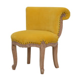 Mustard Velvet Studded Chair-2