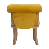 Mustard Velvet Studded Chair-8