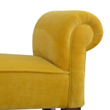 Mustard Velvet Bench-5