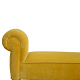 Mustard Velvet Bench-3