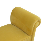 Mustard Velvet Bench-6