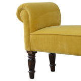 Mustard Velvet Bench-4