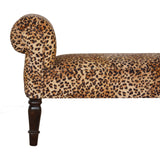 Leopard Print Velvet Bench-3