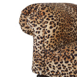 Leopard Print Velvet Bench-5