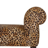 Leopard Print Velvet Bench-4