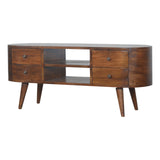 Chestnut Rounded Entertainment Unit-2