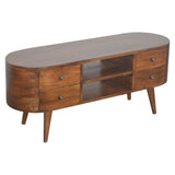 Chestnut Rounded Entertainment Unit-3