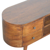 Chestnut Rounded Entertainment Unit-4