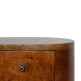 Chestnut Rounded Bedside Table-4