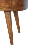 Chestnut Rounded Bedside Table-7